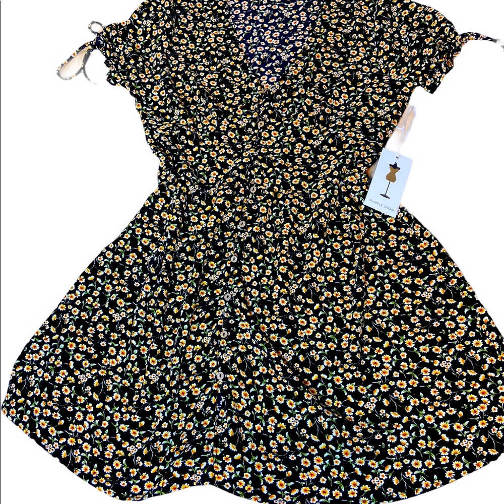 Purple snow floral dress🌼